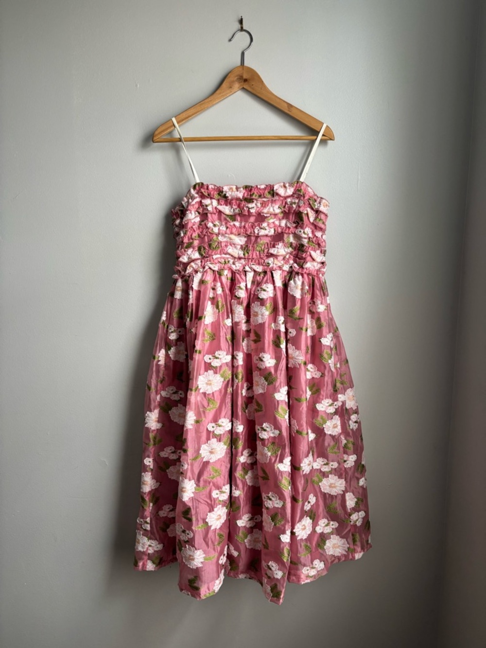sister jane pink jacquard princess dress